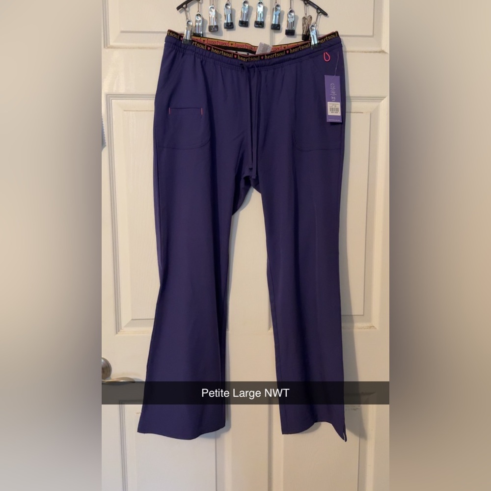 HeartSoul Women's Scrub Pants in Deep Purple